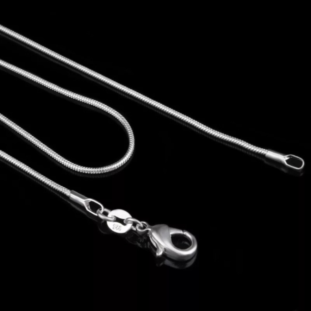 New S925 Sterling Silver Snake Necklace - Picture 4 of 5